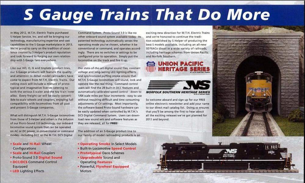 MTH S Scale Ad Flyer | O Gauge Railroading On Line Forum