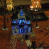 Lighted ghost house blue light
