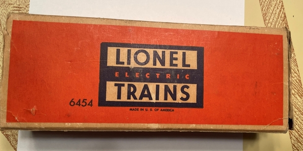 Lionel 6454 SP boxcar box top