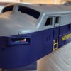 Repainted Lionel F-3 Shell  to N &amp; W: Repainted Lionel F-3 Shell  to N &amp; W