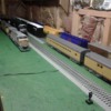 11258238_10204186634217278_2266641012761488202_n: Here is what my layout is standing at at the current time. The two lines of cars are on what the storage yard will be. The track in the center is the mainline and the two sets of engines on the left as where the engine service area will be.