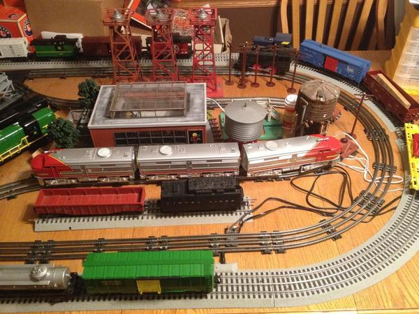 partial 1st layout with some trains
