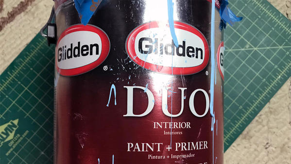 2 Glidden Paint Can Pool Blue