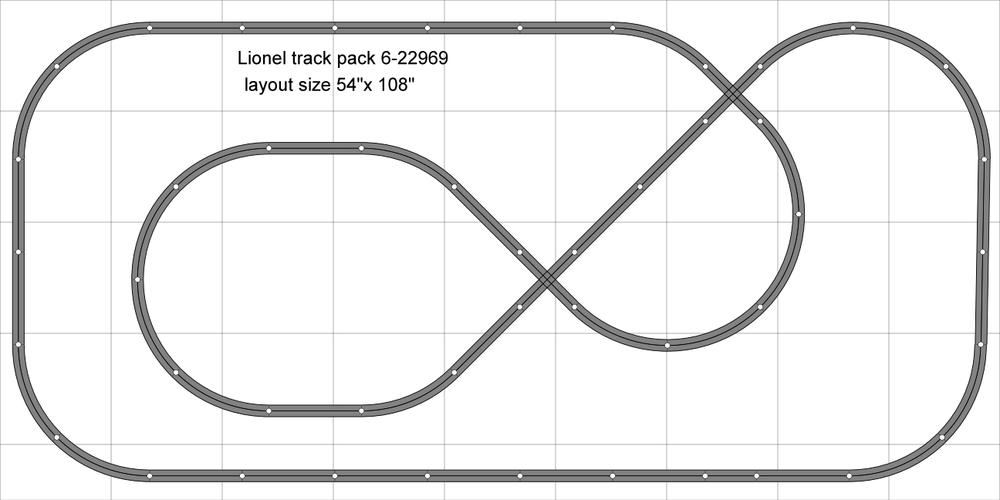 Track plan ideas for Lionel track pack 6-22969 O Gauge 