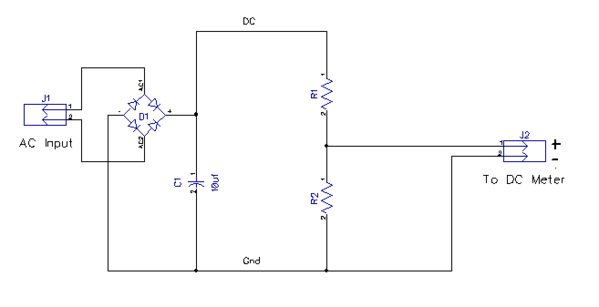 AC to DC DVM Conversion Circuit