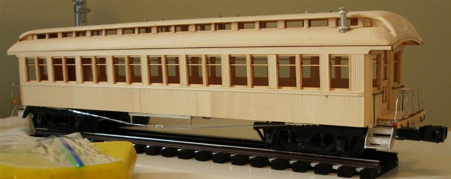 Picture of MTH woodsided passenger cars O Gauge 