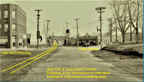 NY & Long Island Traction Branch Entering Floral Park