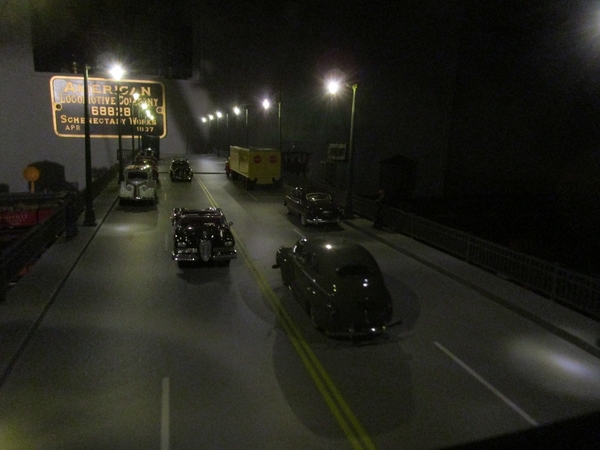 Viaduct traffic night