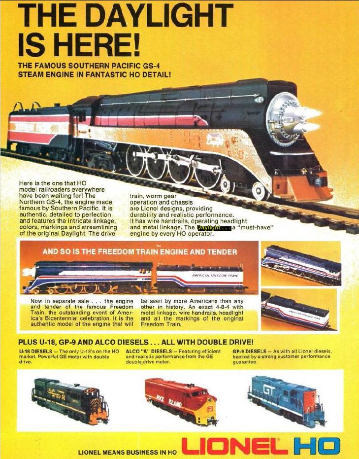 1959 Lionel Model Railroad Catalog HO Scale The Best Motor and Drive system 