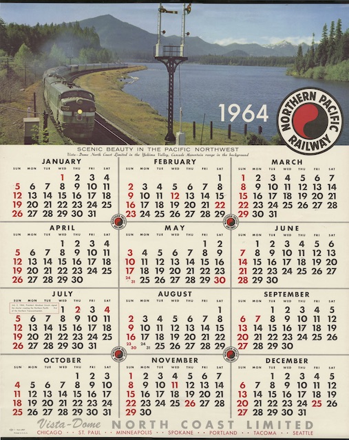 1964 Northern Pacific Calendar O Gauge Railroading On Line Forum