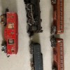 Loco 225e with Tender, and 2602 baggage, and 2 x 2442 passenger cars - before cleaning