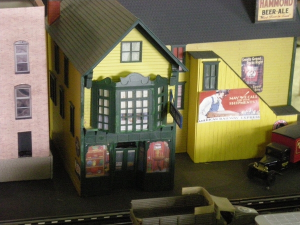 O Scale Scratch Built Engine Shed House Building Front/Flat w/ LED MTH Lionel 