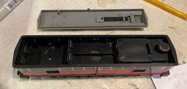 Trenex HO loco battery compartment