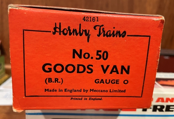 Hornby #50 Goods Van box