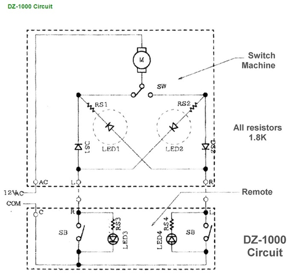 DZ1000 Switch Machine and Controller Circuit