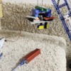 v1 lego crane with stick grabber for carpet