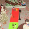 z - santa sleigh scene - ceramic one