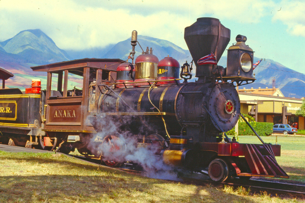 1983 Aug on the The Lahaina, Kaanapali and Pacific Railroad, Maui [1)