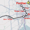 1A Amtrak Map Jackson to Pontiac