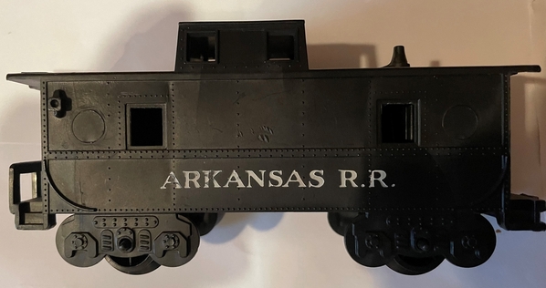 Marx Arkansas RR caboose side 