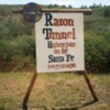 MHM-43141-708537-020_17A_rcrf: Sign, 'Raton Tunnel, Highest Point on the Santa Fe', Raton Pass, NM/CO, M.H.M, 8/18/2002