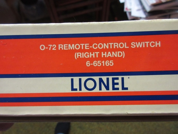Lionel RH 72 inch switches 5165 01