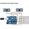 HC-SR04_block_detection_circuit: Tinkercad circuit