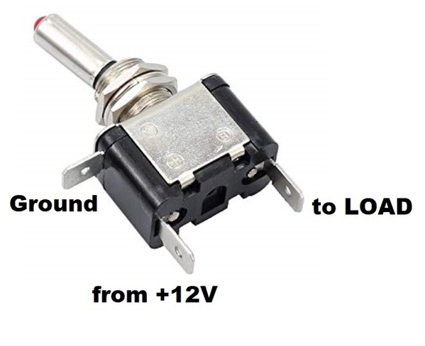 12v illuminated automotive toggle switch