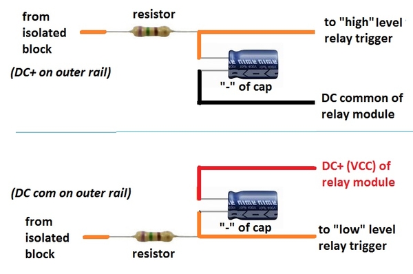 isolated rail rc filter