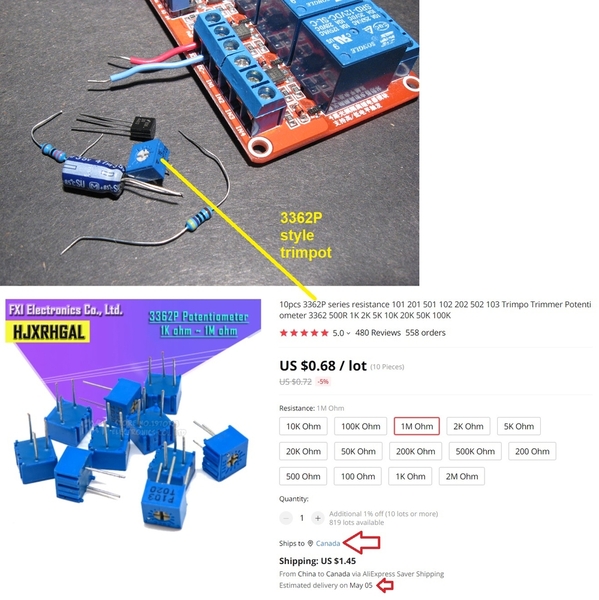 Lo to Lo cheap delay for arduino relay module