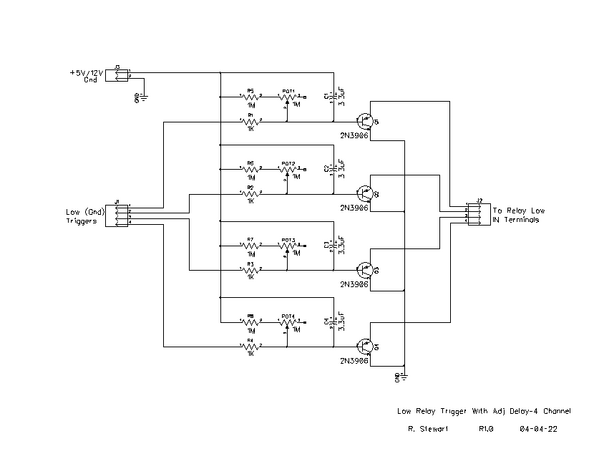 Low Relay Trigger with Delay-4 Channel