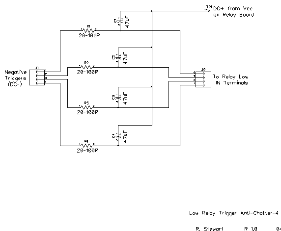 Low Relay Trigger Anti-Chatter-4 Channel