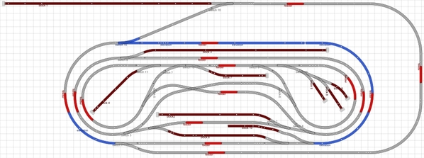 Gene's 3.75 loop with 10 sidings connected