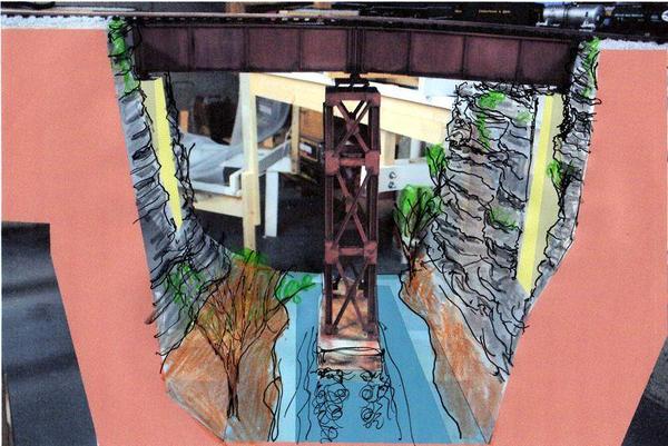 Deck Bridge Ravine Scenic Concept