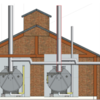 Boiler flue layout