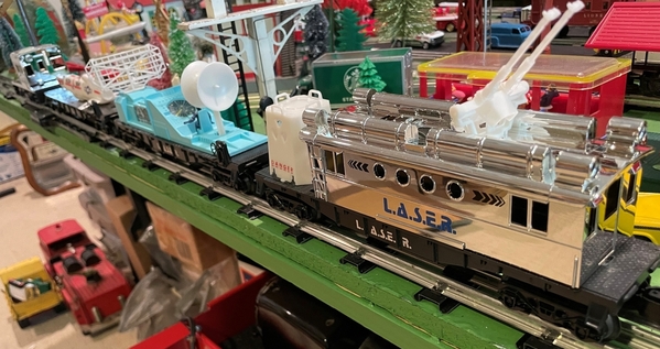 Lionel Laser Train - full train from rear