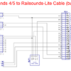 Railsounds 4-5 to Railsounds-Lite Cable (buffered)