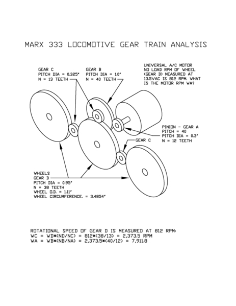 Marx 333 Gear Train