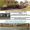 O Scale South flyer 2023: Join us and find some of the best deals and sales. Open houses with some great layouts.