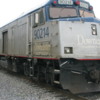 Amtrak Downeaster,Brunswick,ME.: A different view of the F40 "cabbage"
