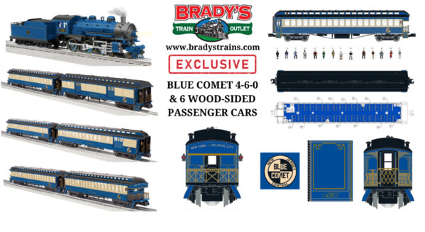 _BRADY’S TRAIN OUTLET EXCLUSIVE BLUE COMET 22 x 12