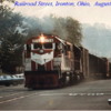 Ironton 1977: DT&amp;I 1776 coming SW into Ironton via Railroad St crossing 6th St