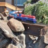 G&amp;O 3: Red, White and Blue Train at Coupler Mountain Curve