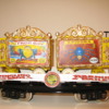 200 series Circus Flat Cars 2 006: 200 series circus flat car with two yellow tableau wagons