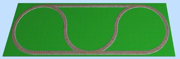 LIONEL FASTRACK CONTINUOUS LOOP WITH DOUBLE REVERSING NARROW