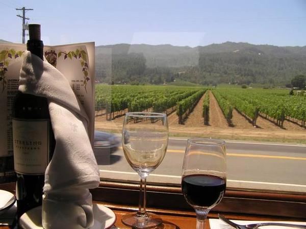 Napa Valley Wine Train from Vista Dome Car