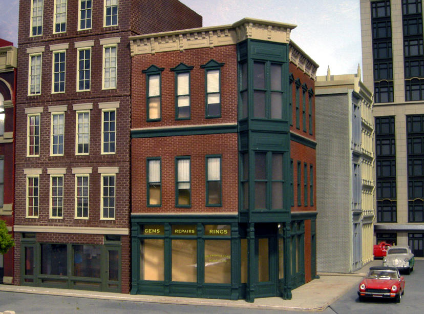Details about    HO SCALE TWO STORY BRICK BUILDING WALLS WITH TWO FIRST FLOOR WINDOWS. 2 