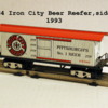 7334 Iron City Beer side 1: Old Style Iron City Beer Reefer, side 1
