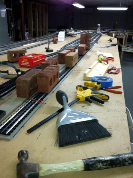 Gluing down the tracks 10