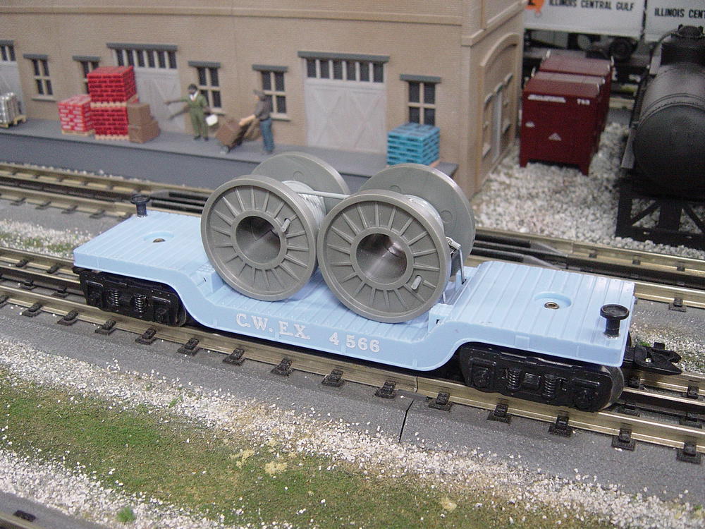 Marx 4566 Flatcar with cable reels